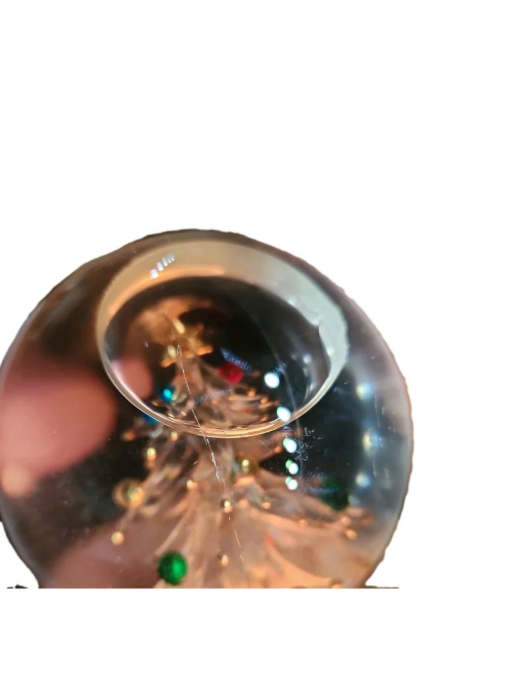 VTG San Francisco Music Box Company Illuminated Christmas Tree Snow globe, good